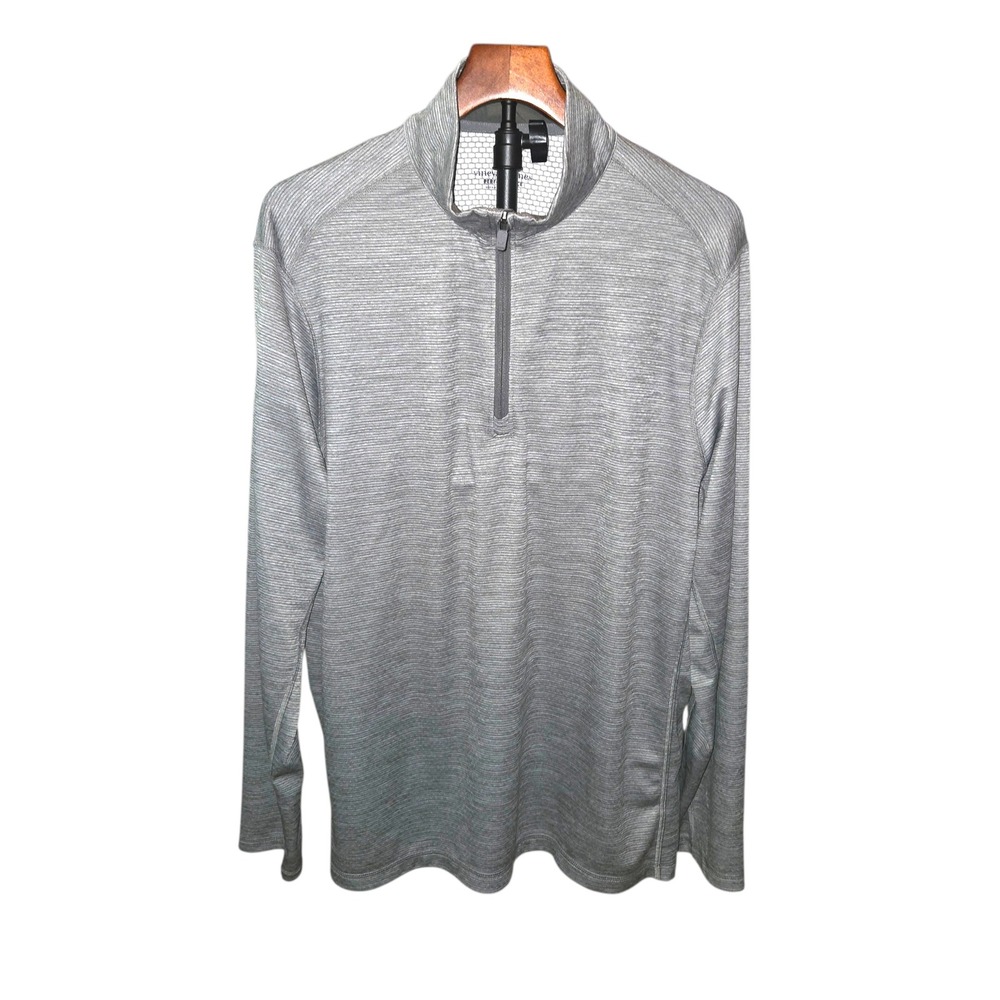 Vineyard Vines Performance Custom Sankaty 1/4 Zip Men XL Sharkskin Gray 1K001556